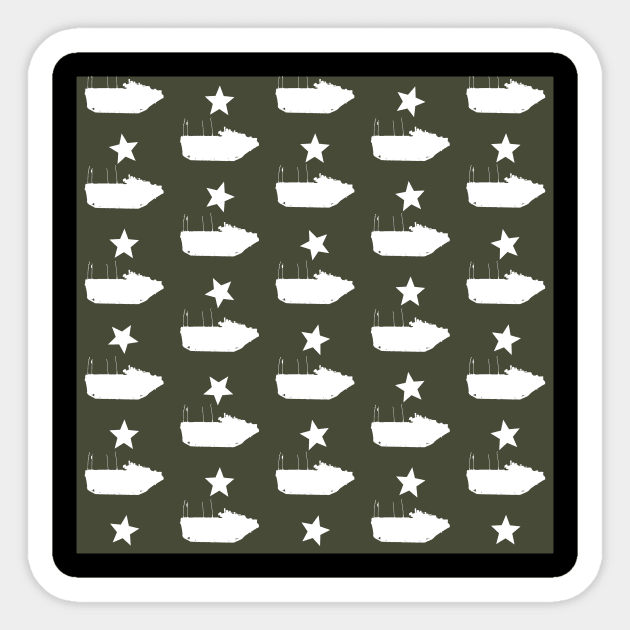 Amphibious Assault Vehicle Sticker by Jared S Davies